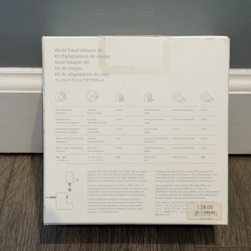 Apple World Travel Adapter Kit for Apple Power Adapters & Chargers
